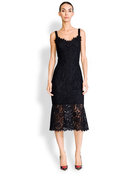 dolce gabbana lace dress black